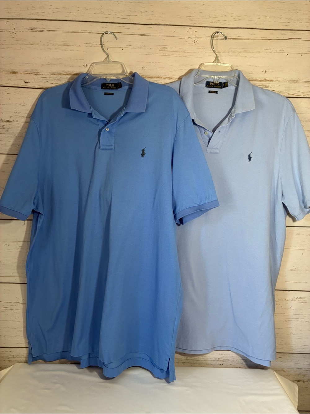 Polo by Ralph Lauren Men’s Polo Shirt Duo - Medium Blue & Light Blue